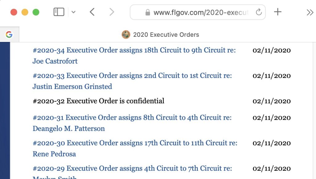 DeSantis Executive Orders 2020