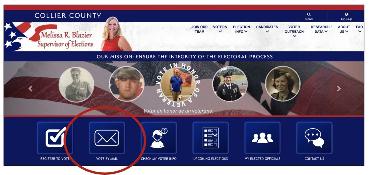 Collier County elections request a Vote-By-Mail ballot